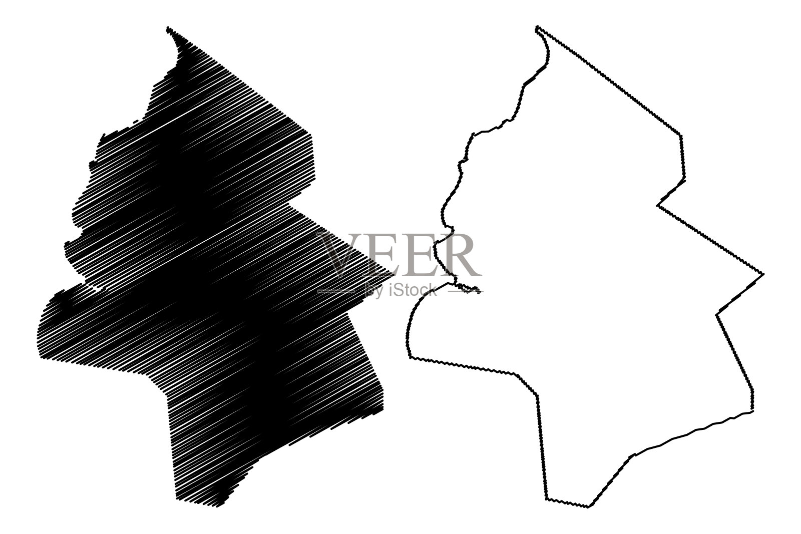 葡萄柚区地图插画图片素材