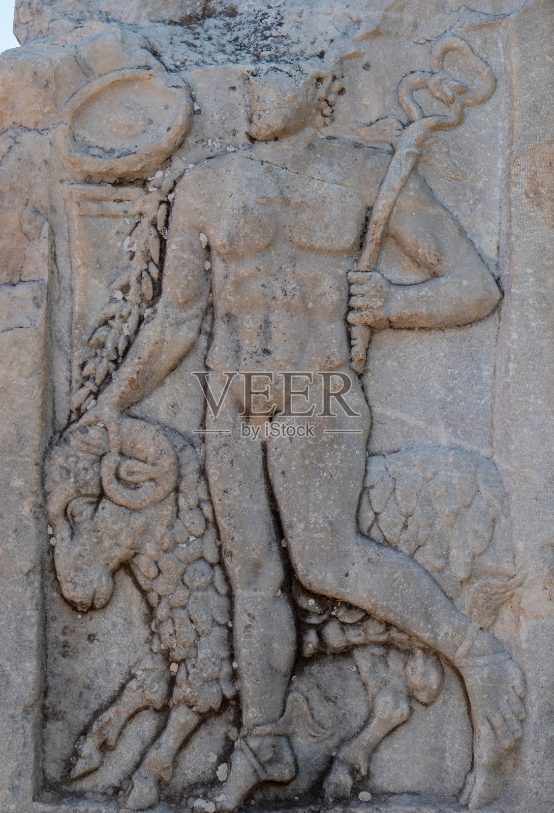 土耳其伊兹密尔以弗所的雕像和古罗马遗迹照片摄影图片