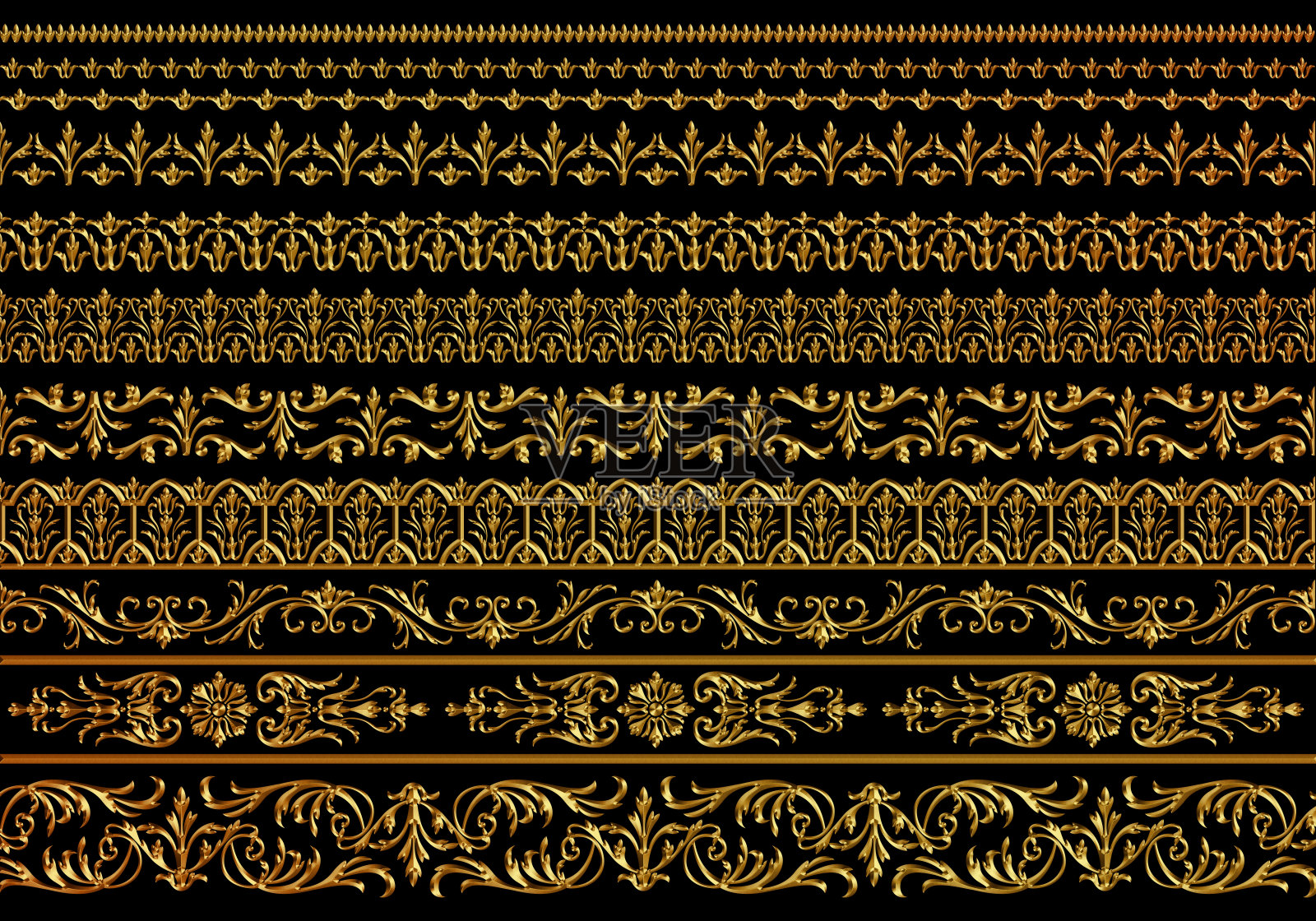 古董装饰。插画图片素材