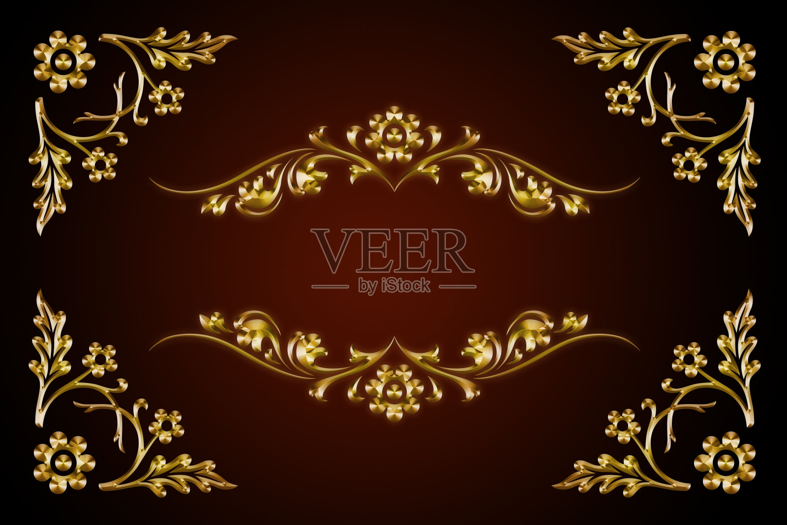 古董装饰。插画图片素材