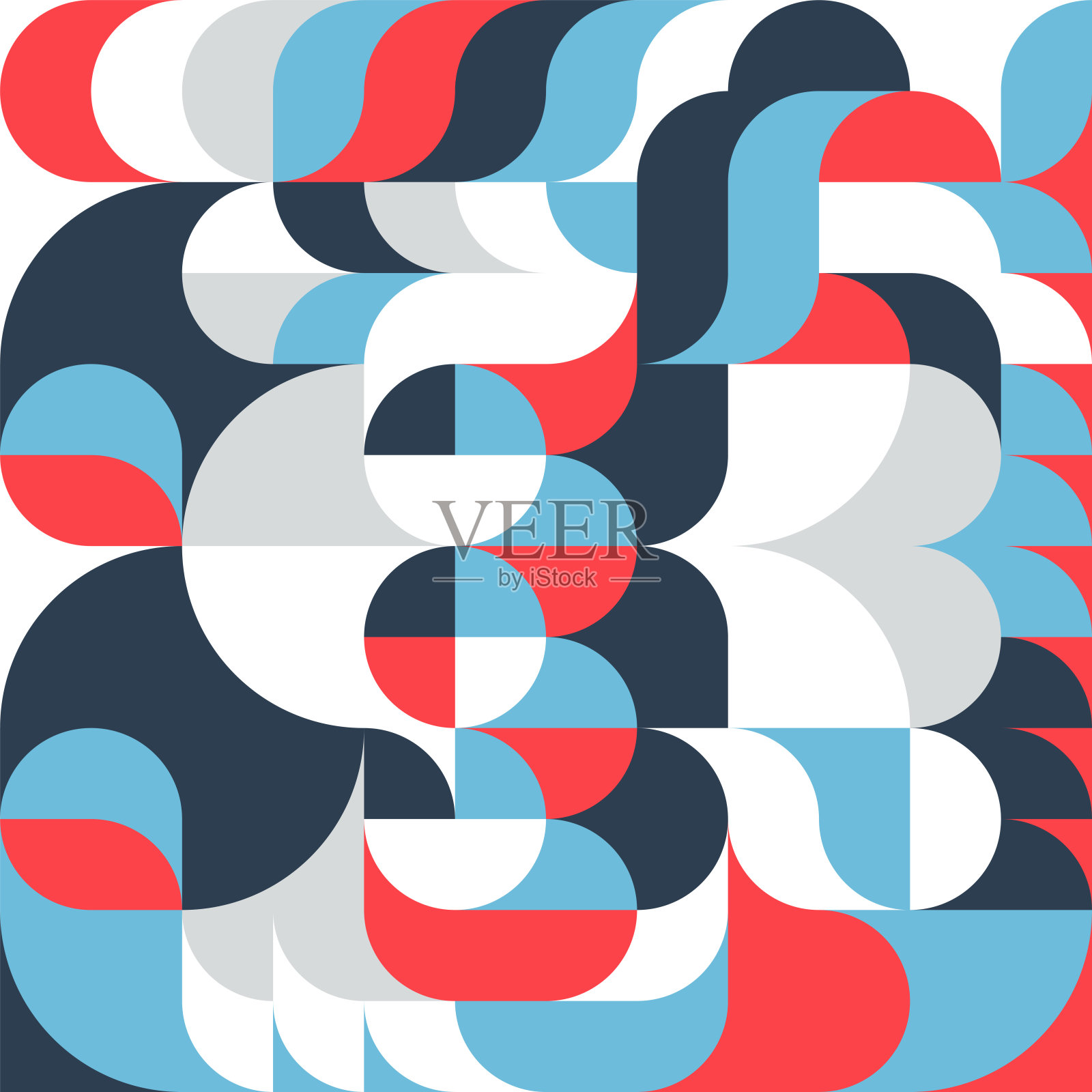 矢量图案的几何元素在现代风格的背景设计，打印，社交网络，包装，纺织，网页。插画图片素材