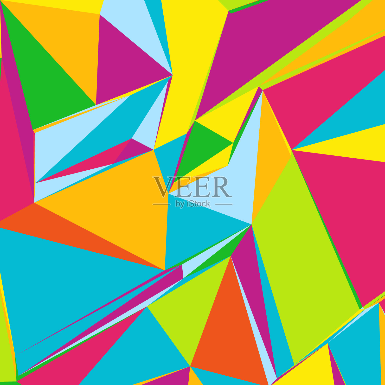 抽象背景与彩色三角形杂志，小册子或手机锁屏插画图片素材
