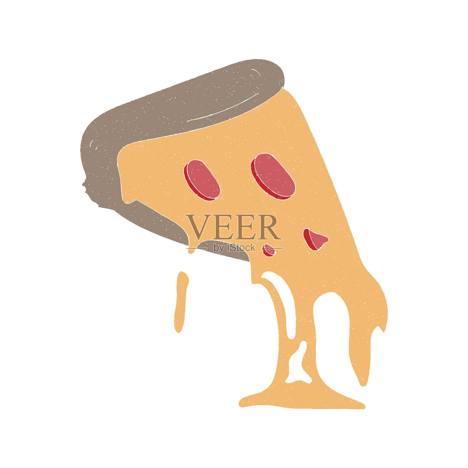 披萨切片手绘矢量设计设计元素图片