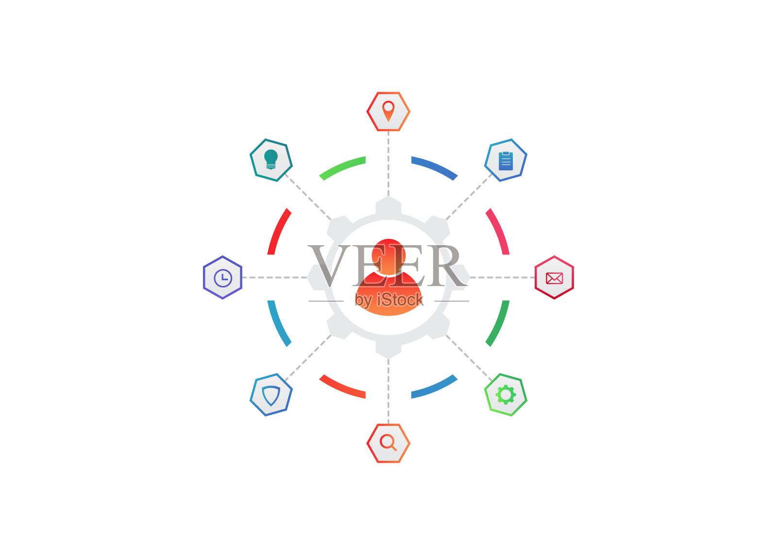 商业信息图模板矢量演示，小册子，网站等。插画图片素材