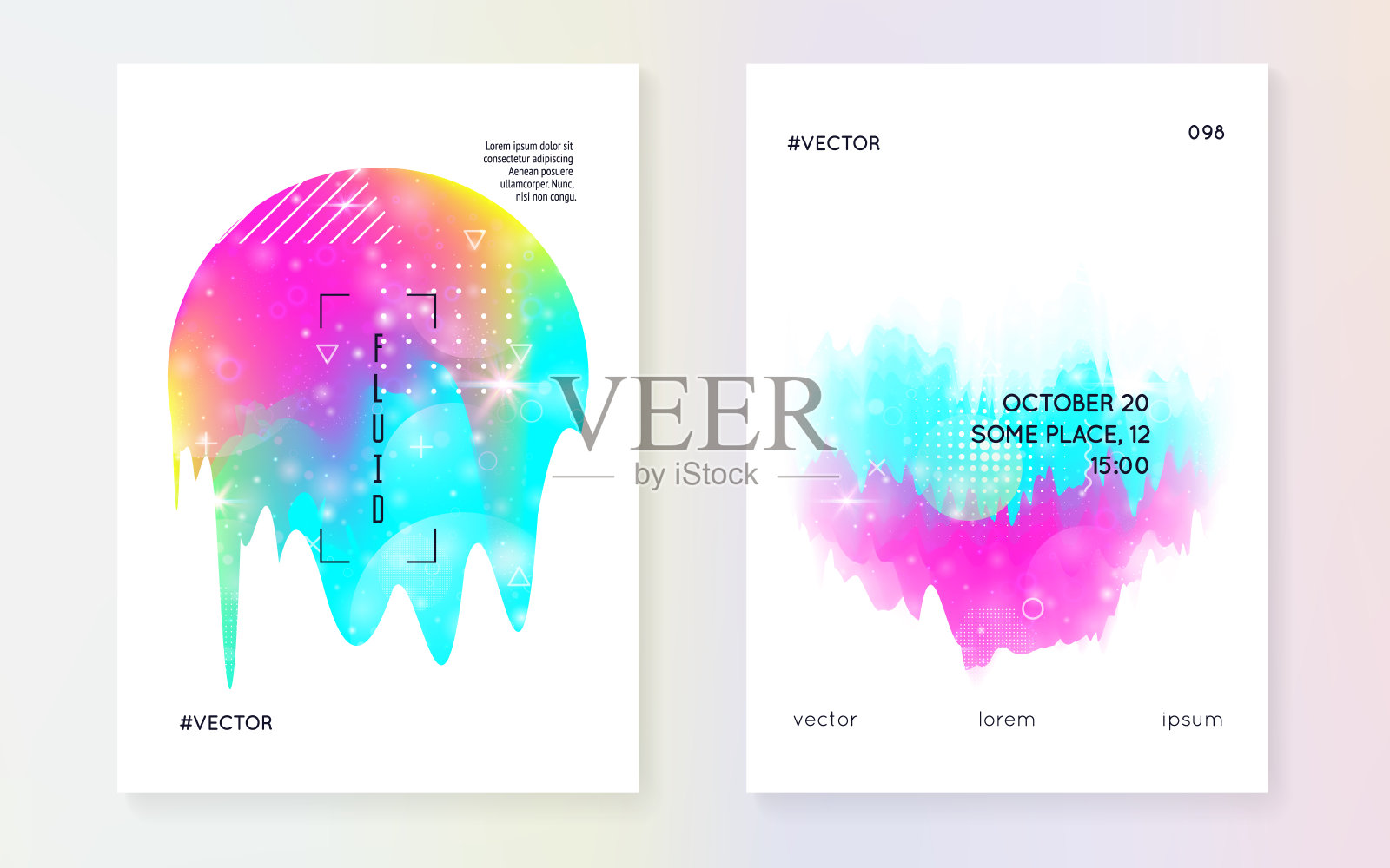 具有形状和流体的液体元素。设计模板素材