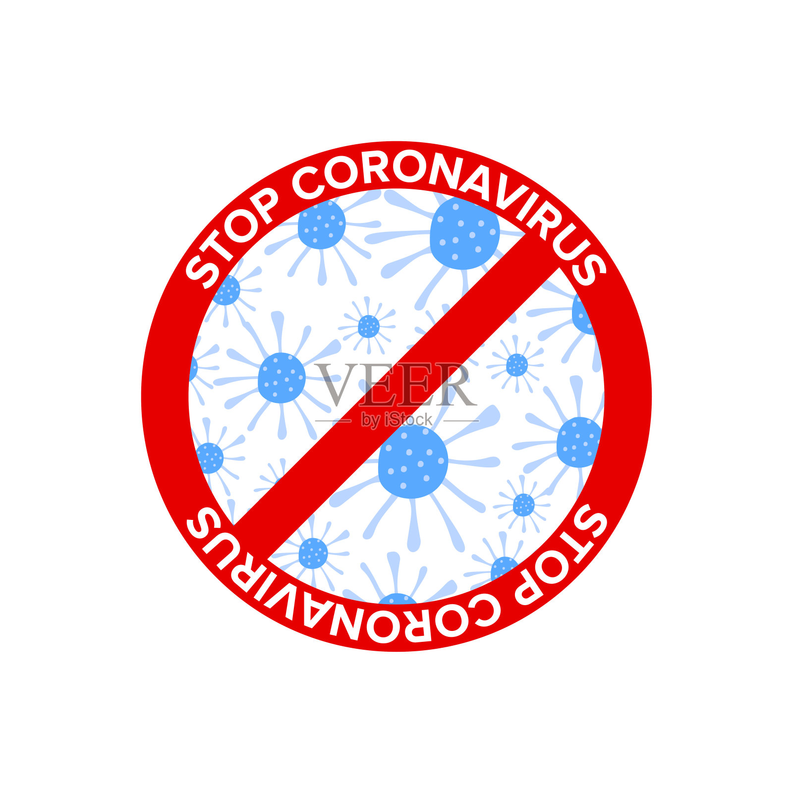 新冠肺炎大流行和社交距离概念，居家自我隔离有助于阻止疫情爆发和保护病毒传播。插画图片素材