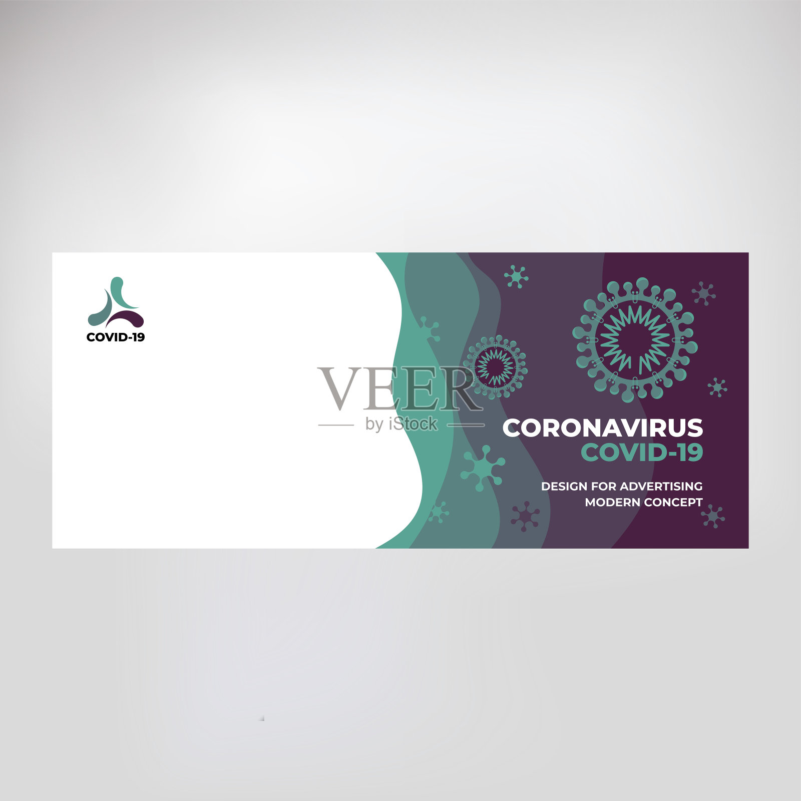 横幅冠状病毒covid-19设计模板素材