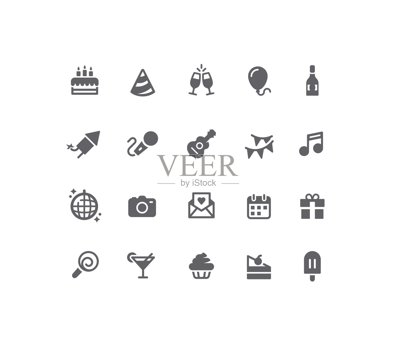 平的生日图标图标素材