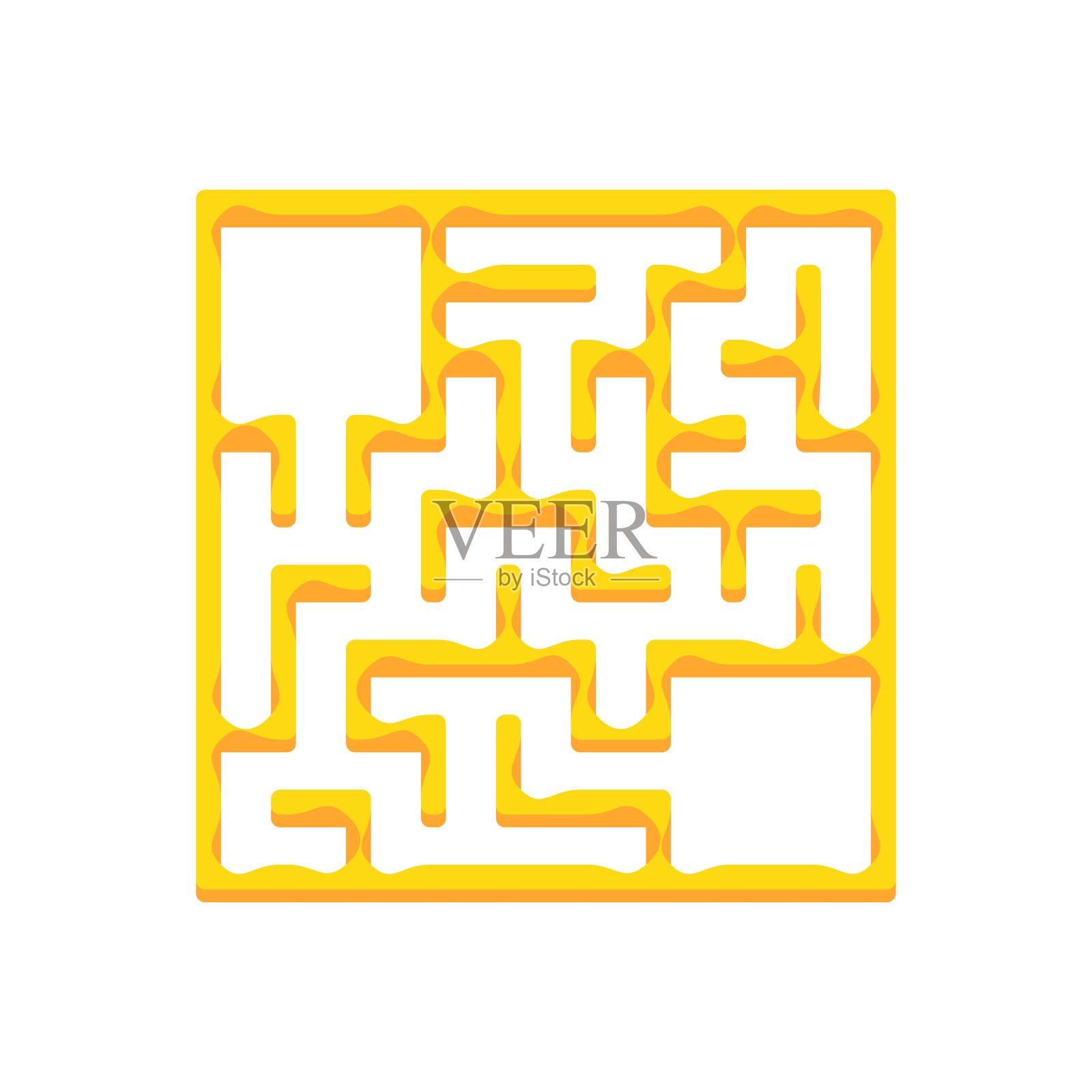 摘要迷宫。游戏对孩子。对儿童拼图。迷宫难题。找到正确的道路。颜色向量插图。插画图片素材