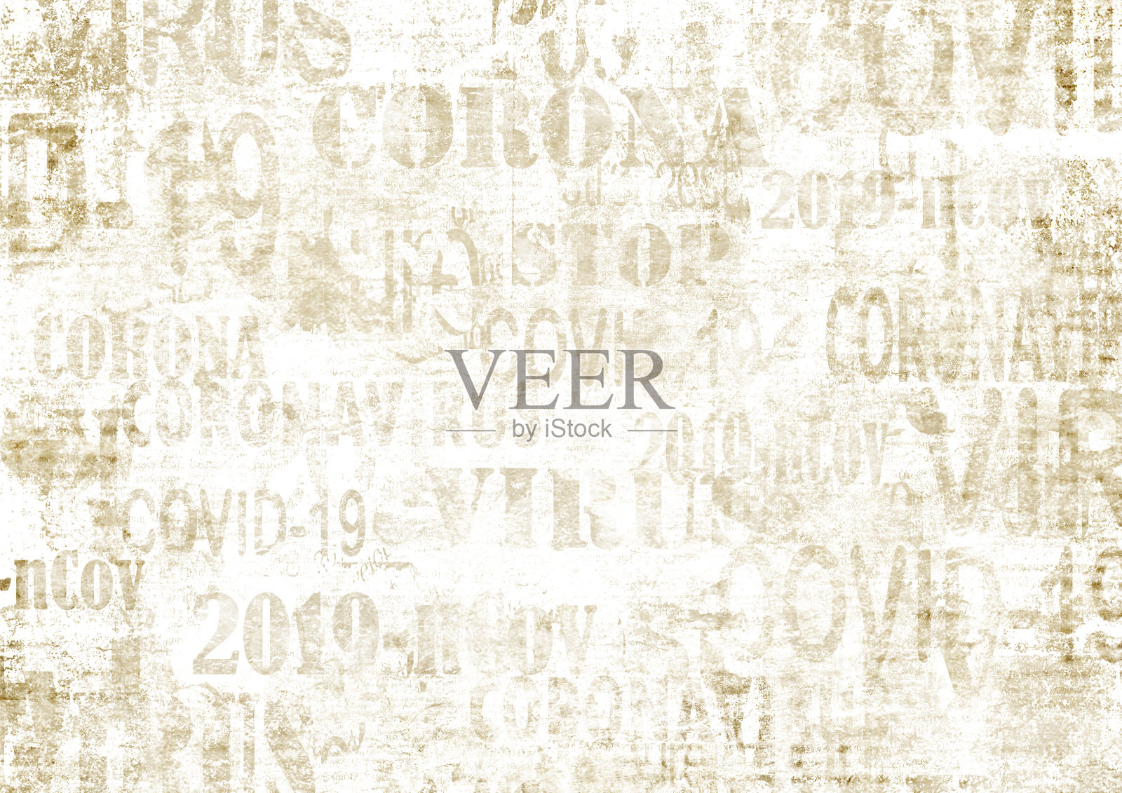 新冠肺炎新闻背景。危险的呼吸道冠状病毒报纸页纸纹理插画图片素材