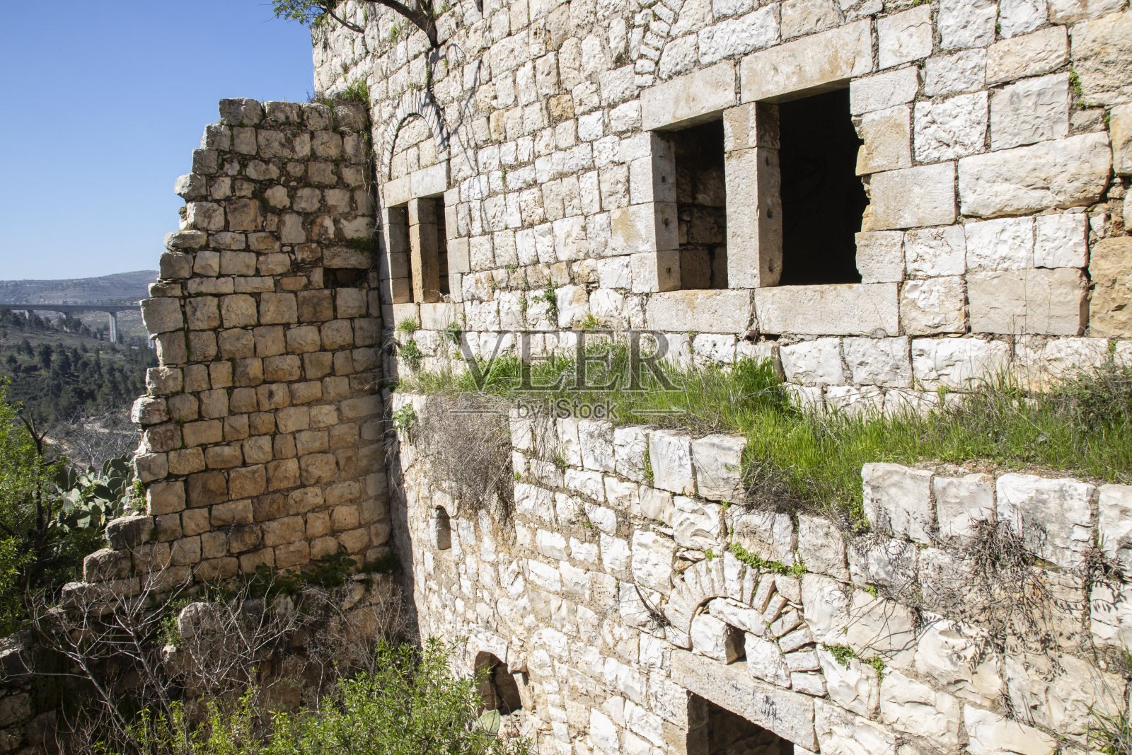 1948年被废弃的巴勒斯坦村庄照片摄影图片