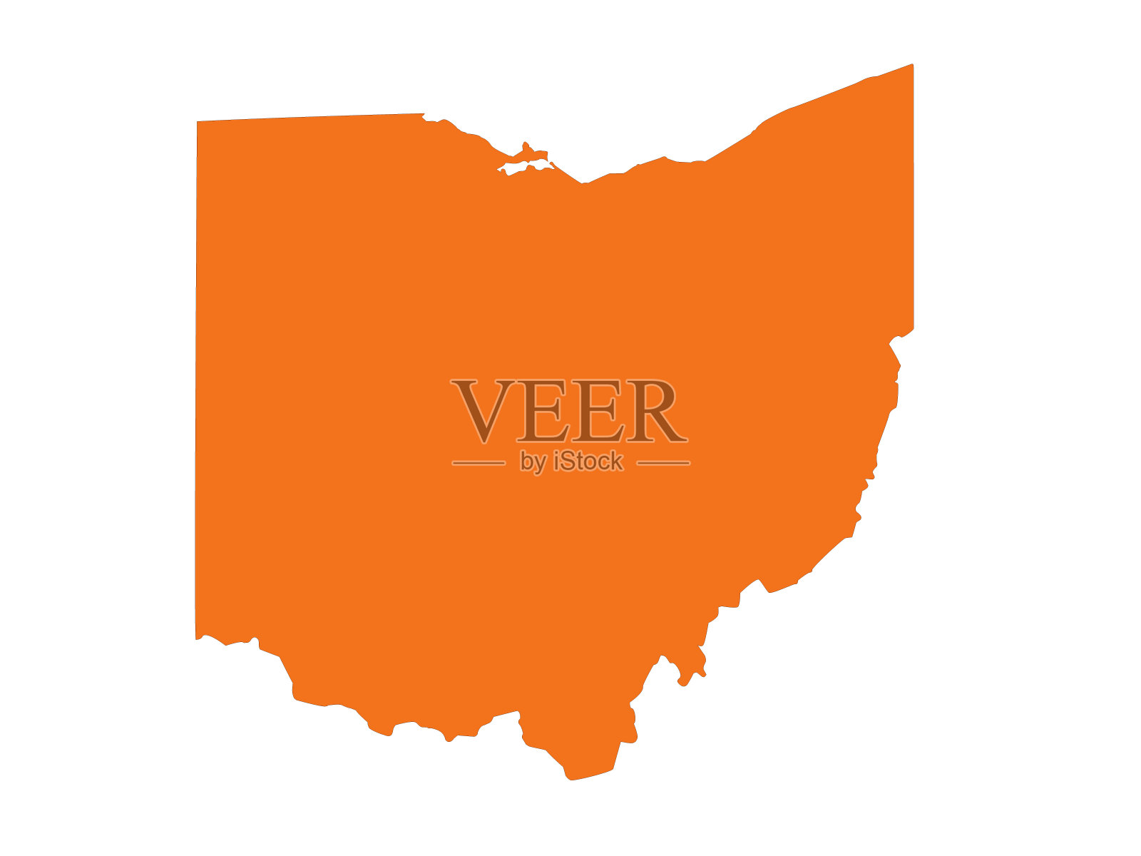 俄亥俄地图插画图片素材