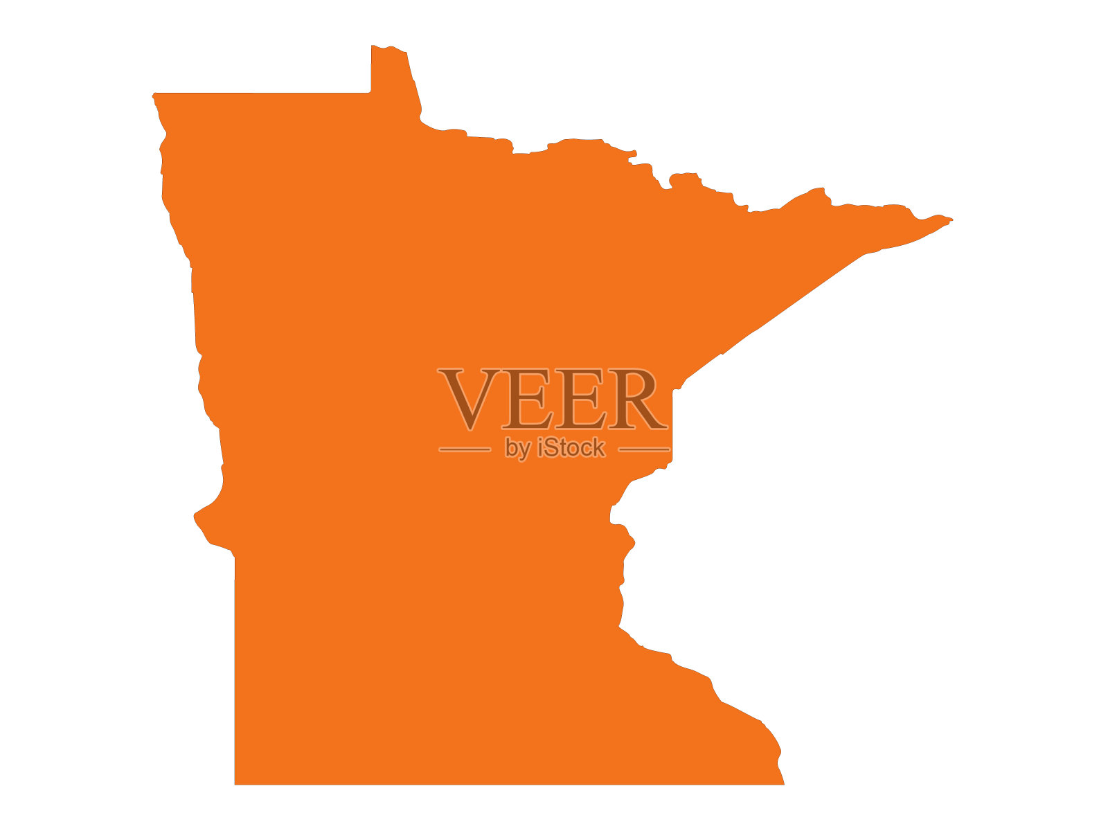 明尼苏达州的地图插画图片素材