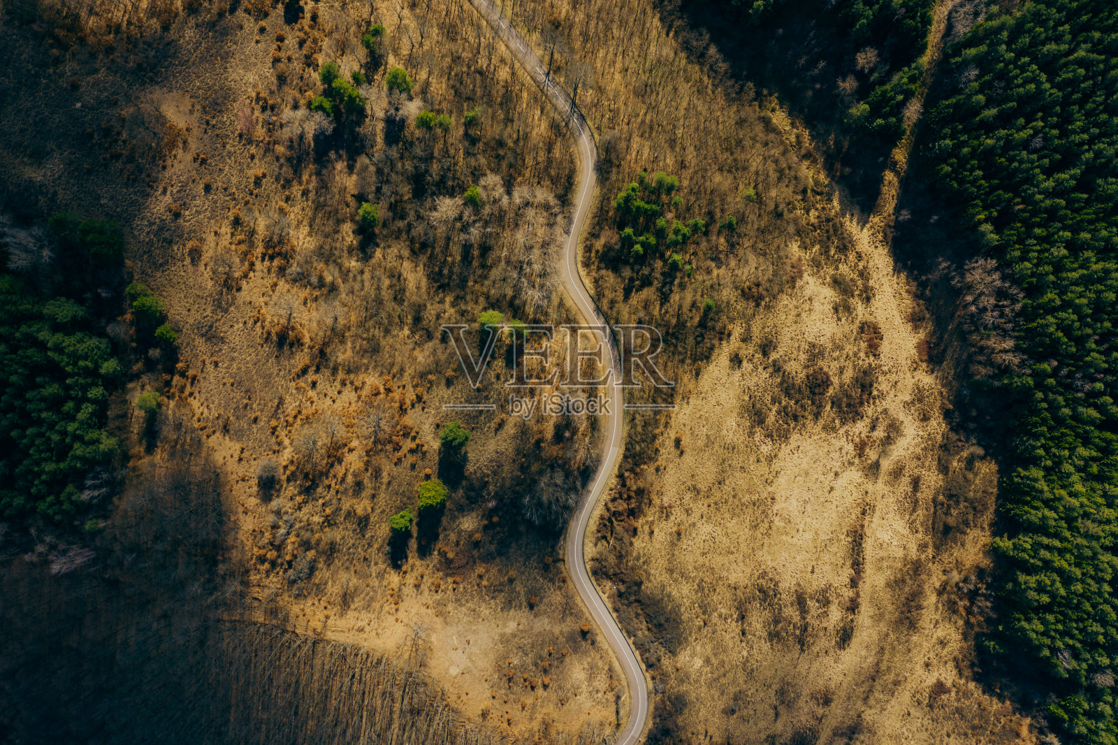 路无人机视图照片摄影图片