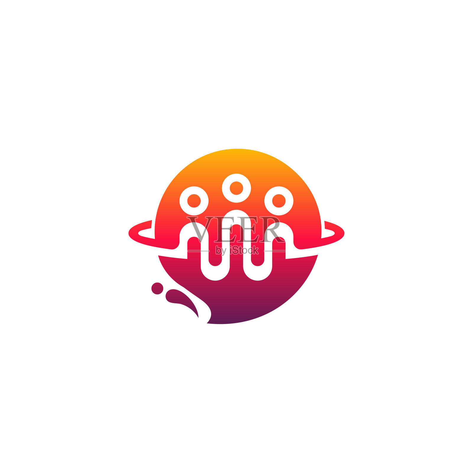 讨论组标志模板，咨询论坛标志模板，人和咨询标志设计矢量插图插画图片素材