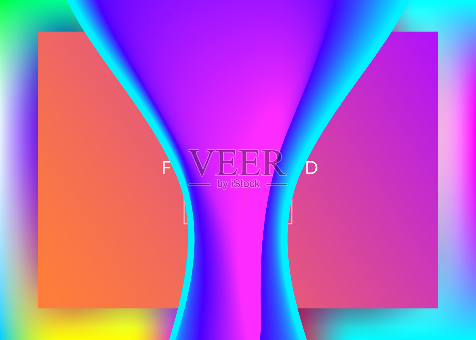 流体具有动态元素和形状。着陆页。插画图片素材