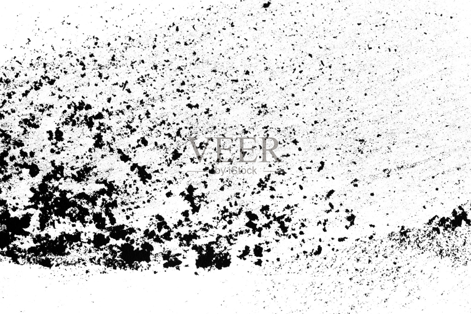 白色背景上的黑沙照片摄影图片