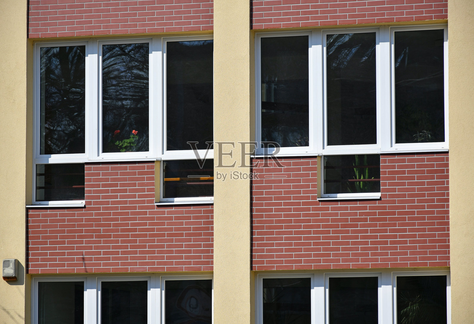 学校大楼的窗户照片摄影图片