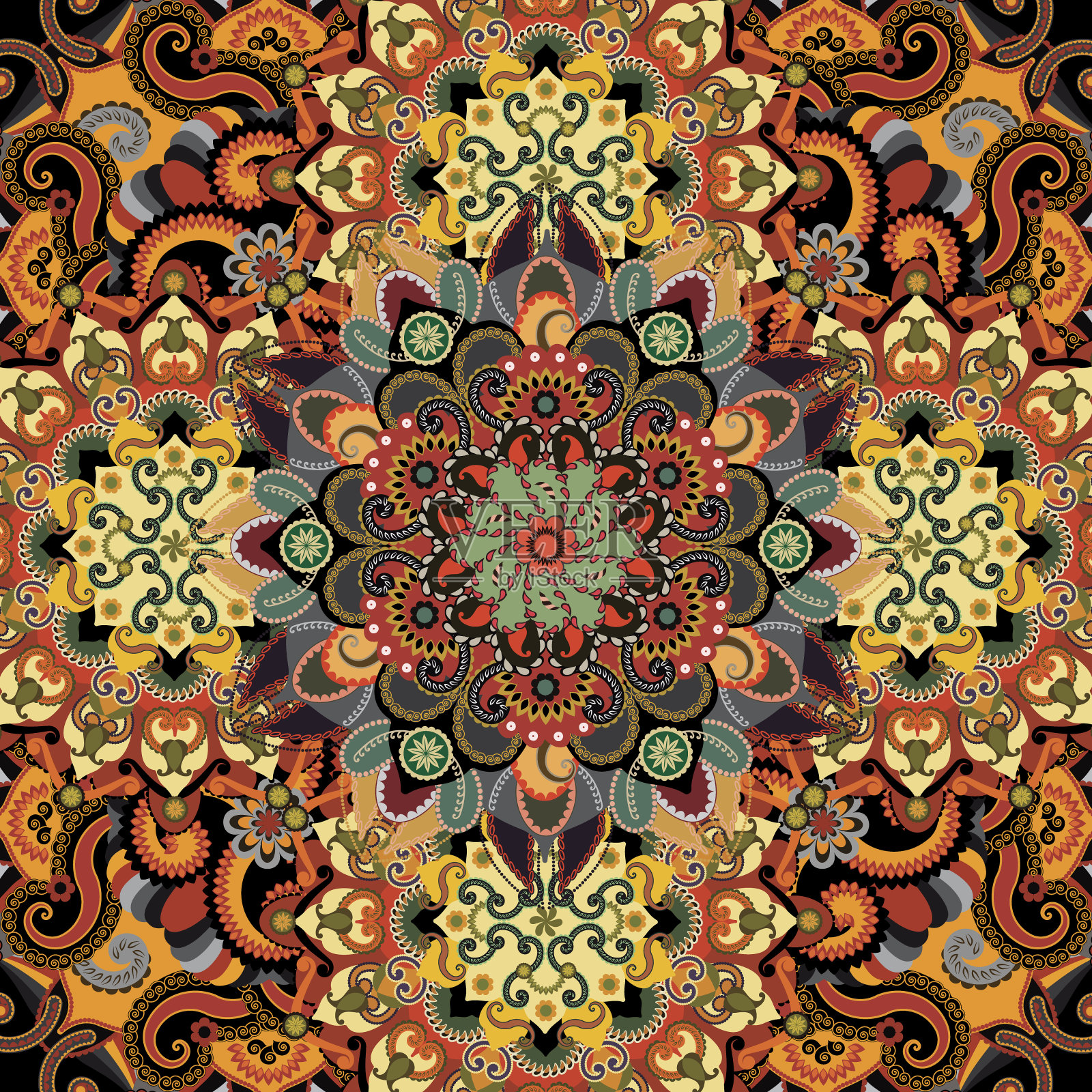 曼荼罗装饰背景插画图片素材