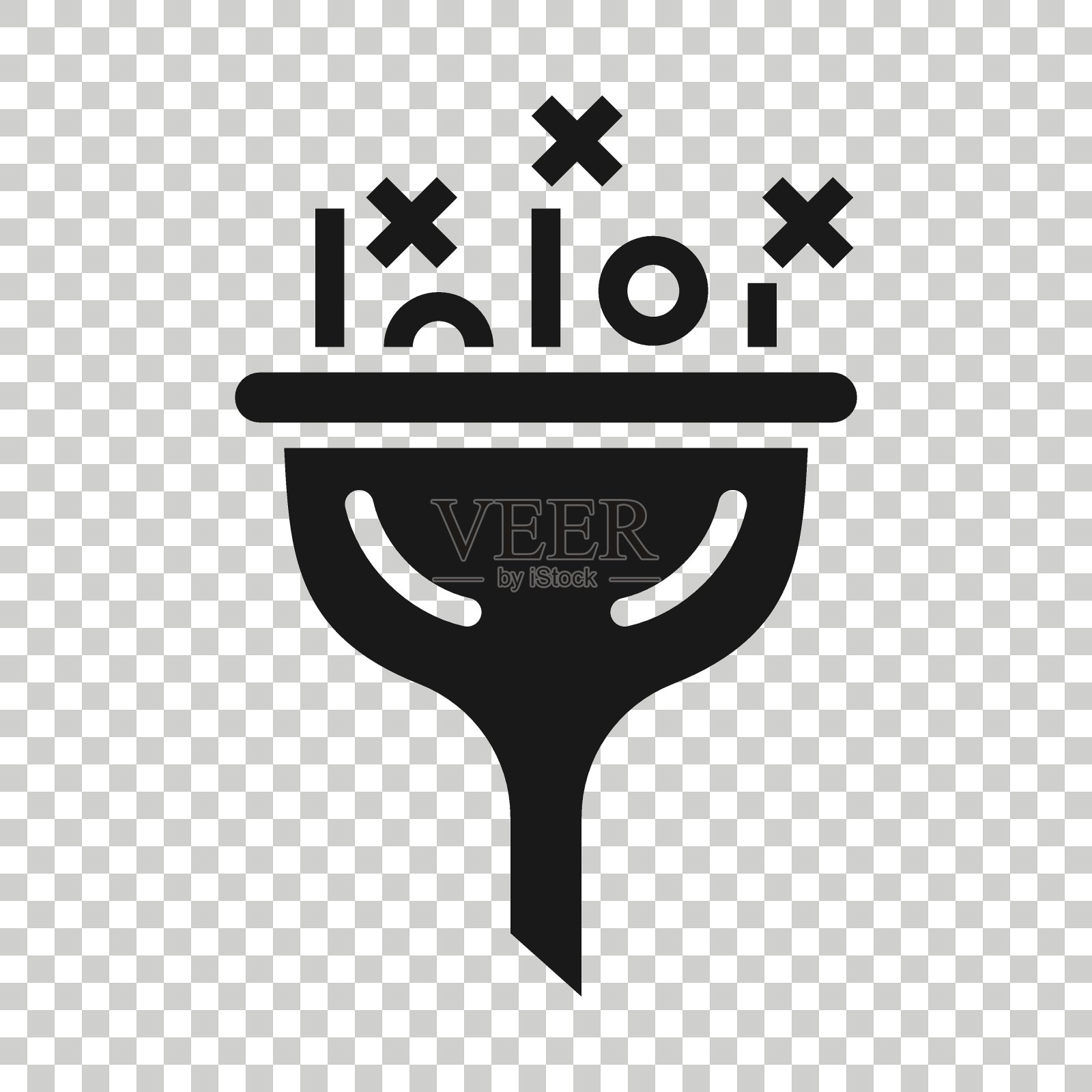 过滤图标在平面风格。漏斗矢量图上的白色孤立背景。化工锥的经营理念。插画图片素材