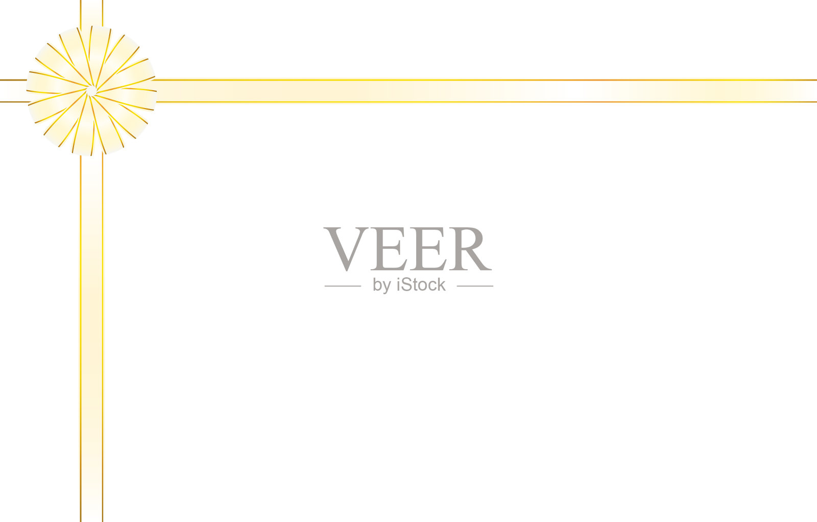 插图白金丝带装饰插画图片素材