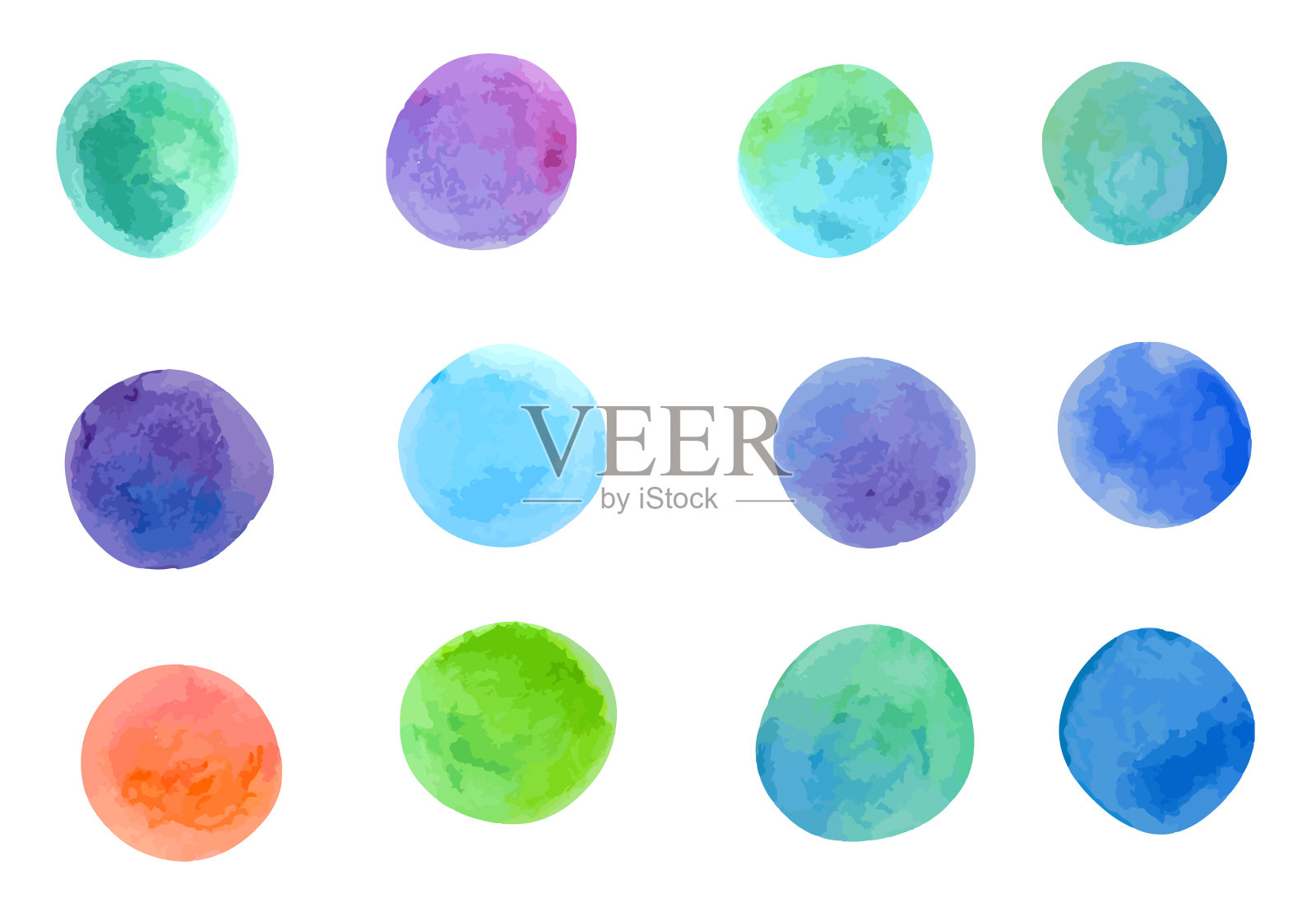 水颜色ciecles插画图片素材