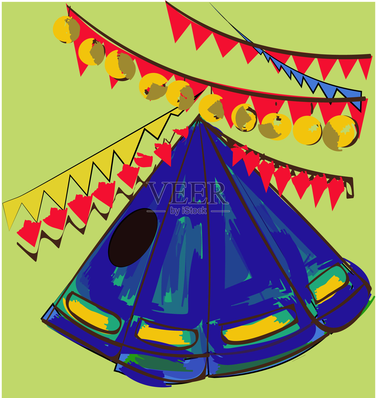 可爱的风筝插画图片素材