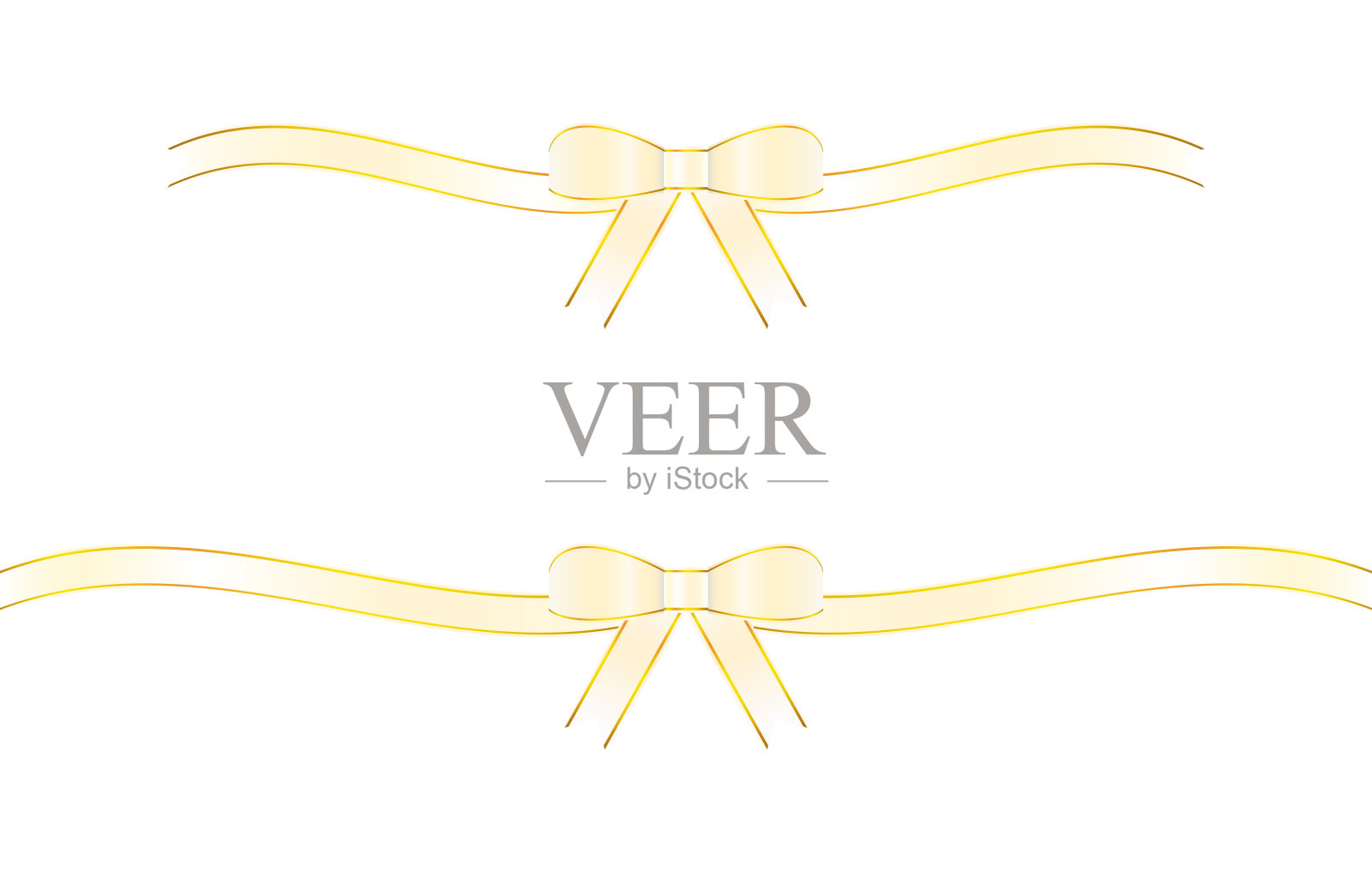 插图白金丝带装饰设计元素图片