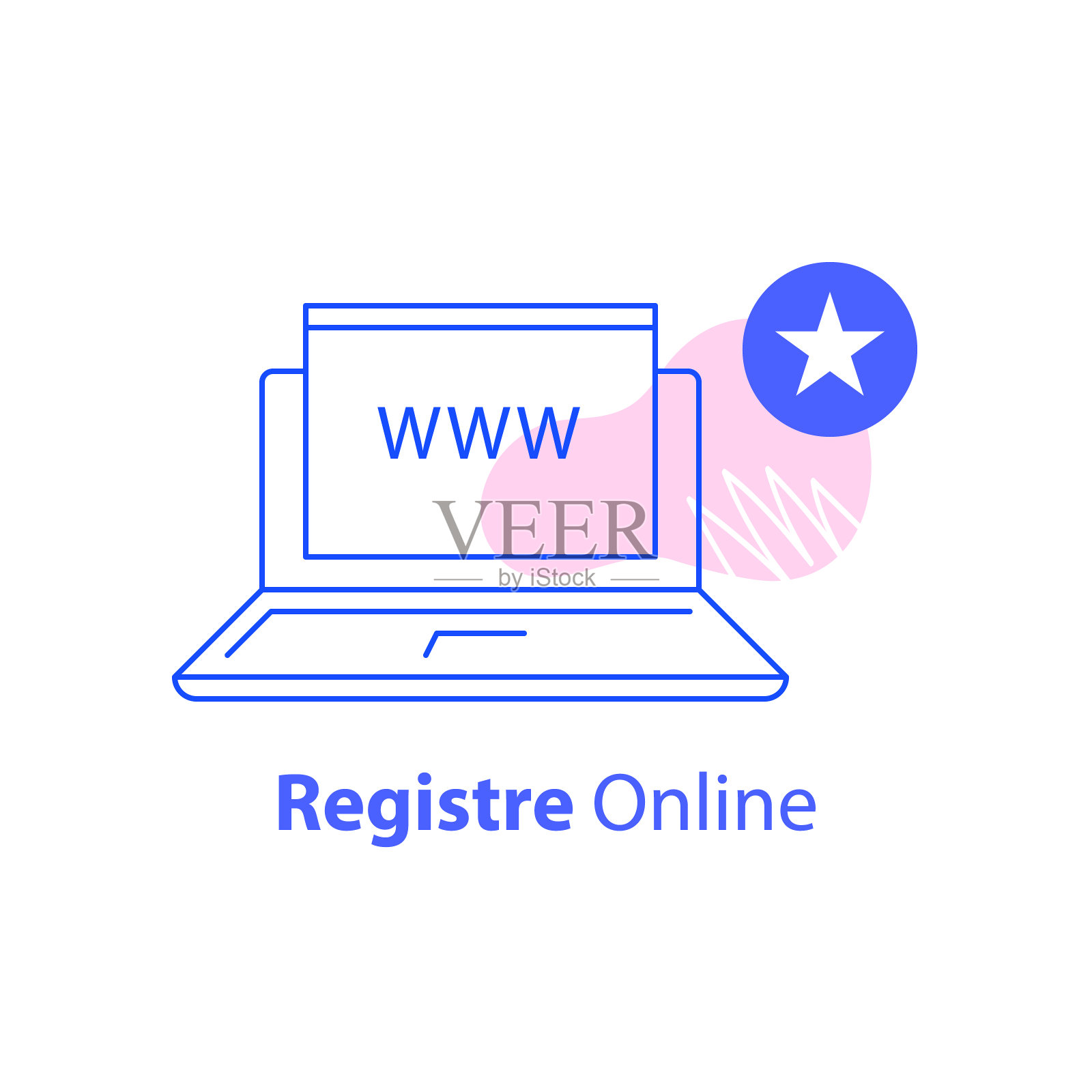 在线服务理念，网站托管，网站注册，获取资源插画图片素材