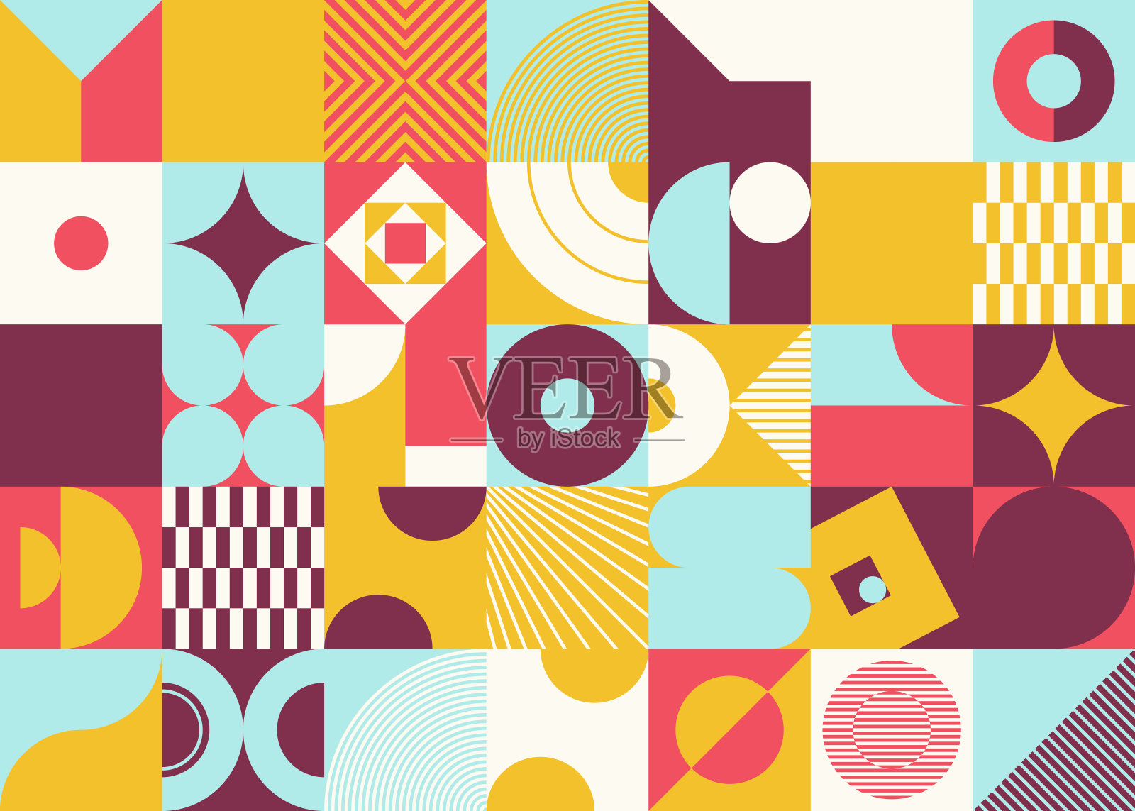 野兽派设计抽象矢量图案插画图片素材