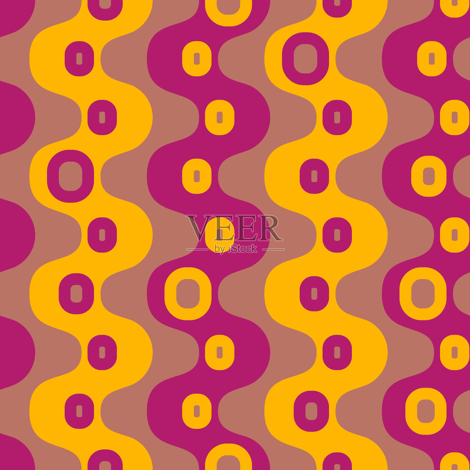 抽象的彩色滴。矢量斑点无缝模式。插画图片素材