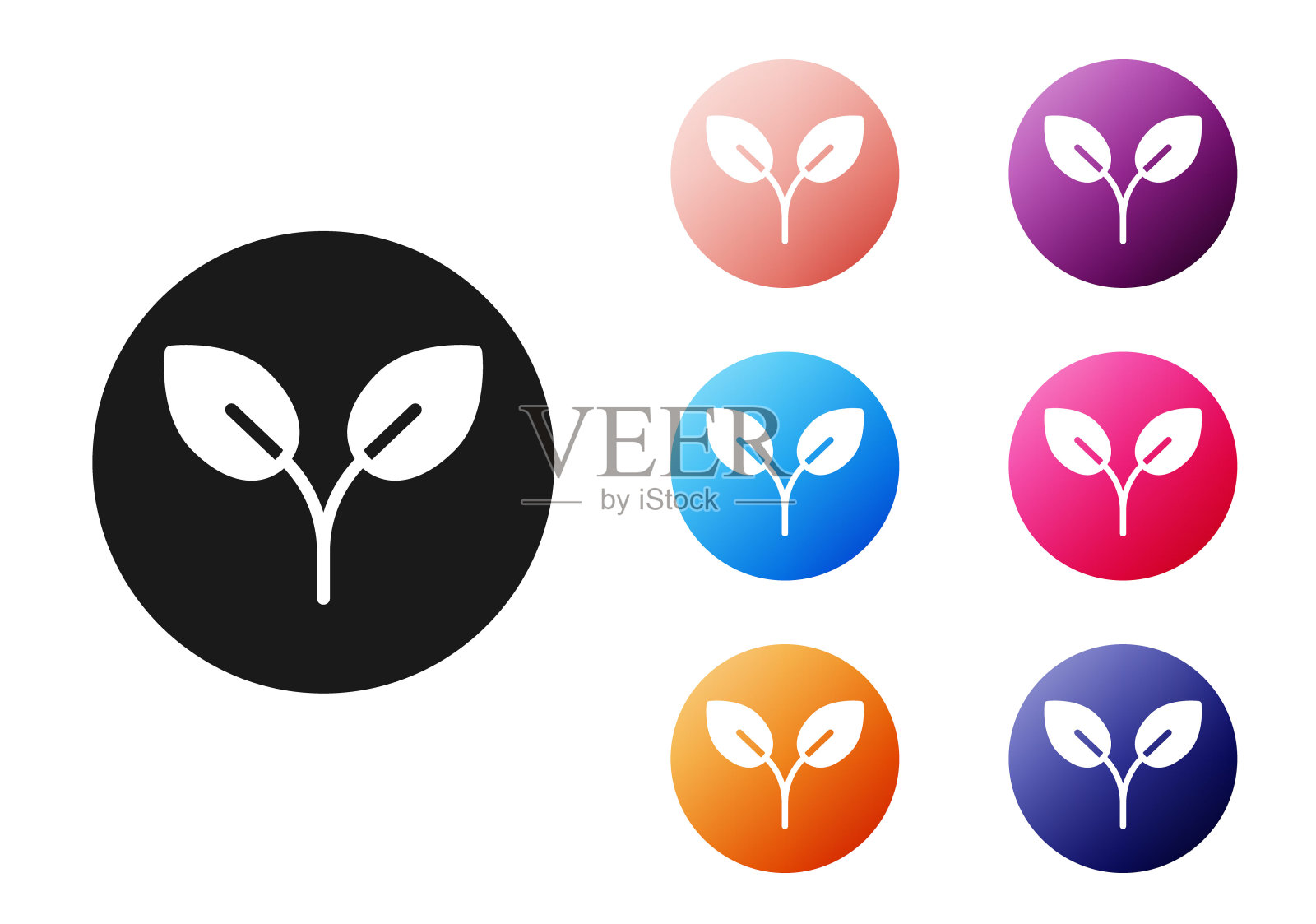 黑色生物燃料图标孤立在白色背景。环保生物。绿色环境，循环利用。设置图标丰富多彩。矢量图图标素材