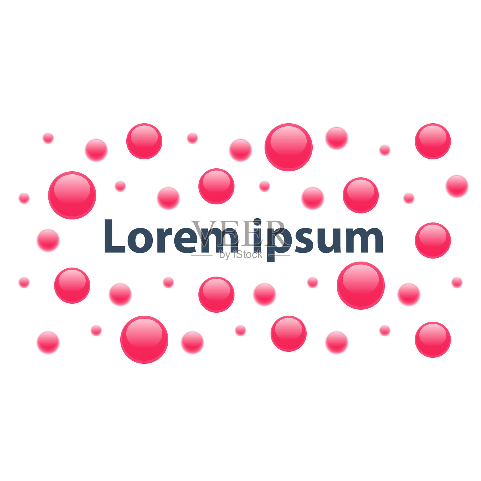 红色的气泡云，失重的近距离漂浮的球，五颜六色的火花插画图片素材