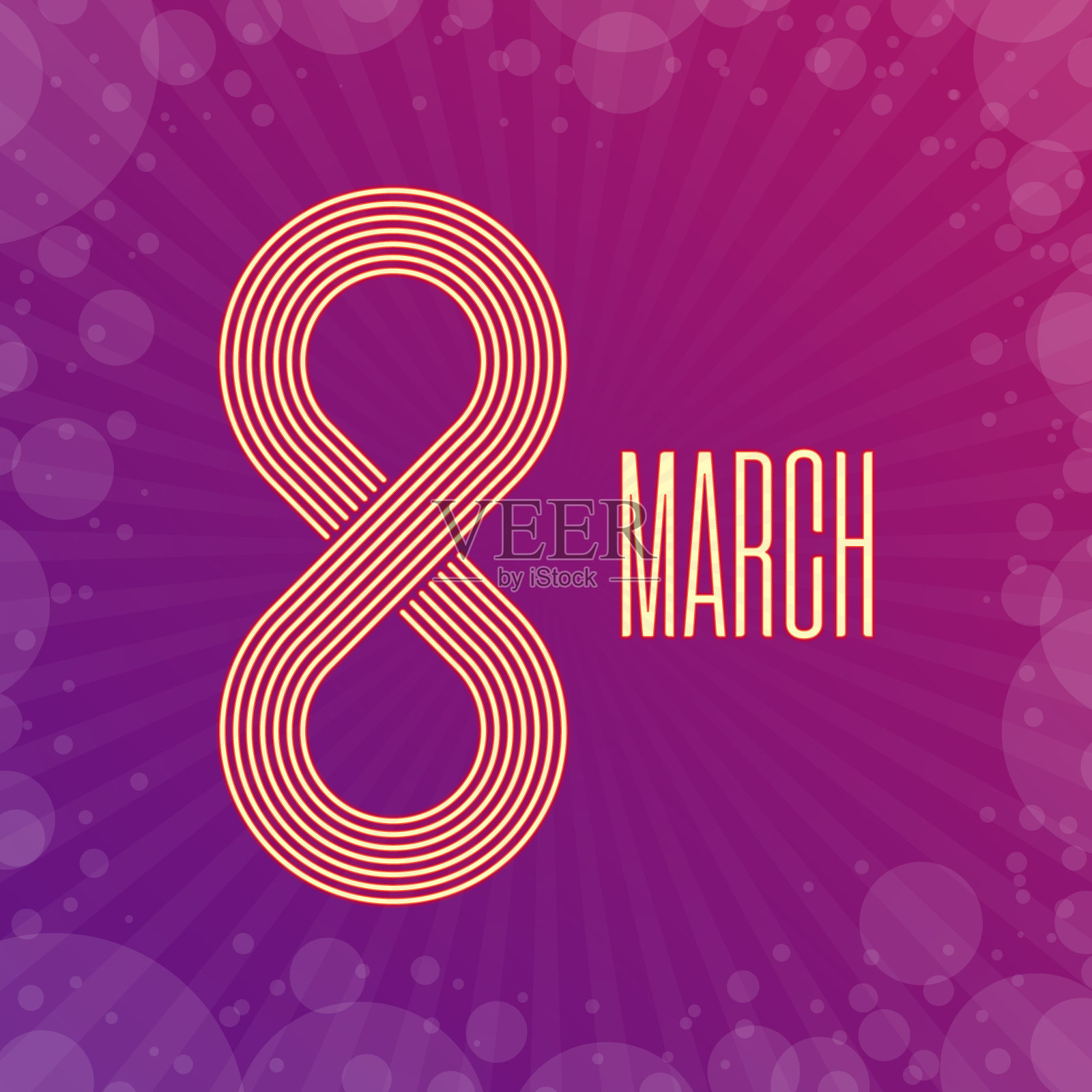 3月8日假期。插画图片素材