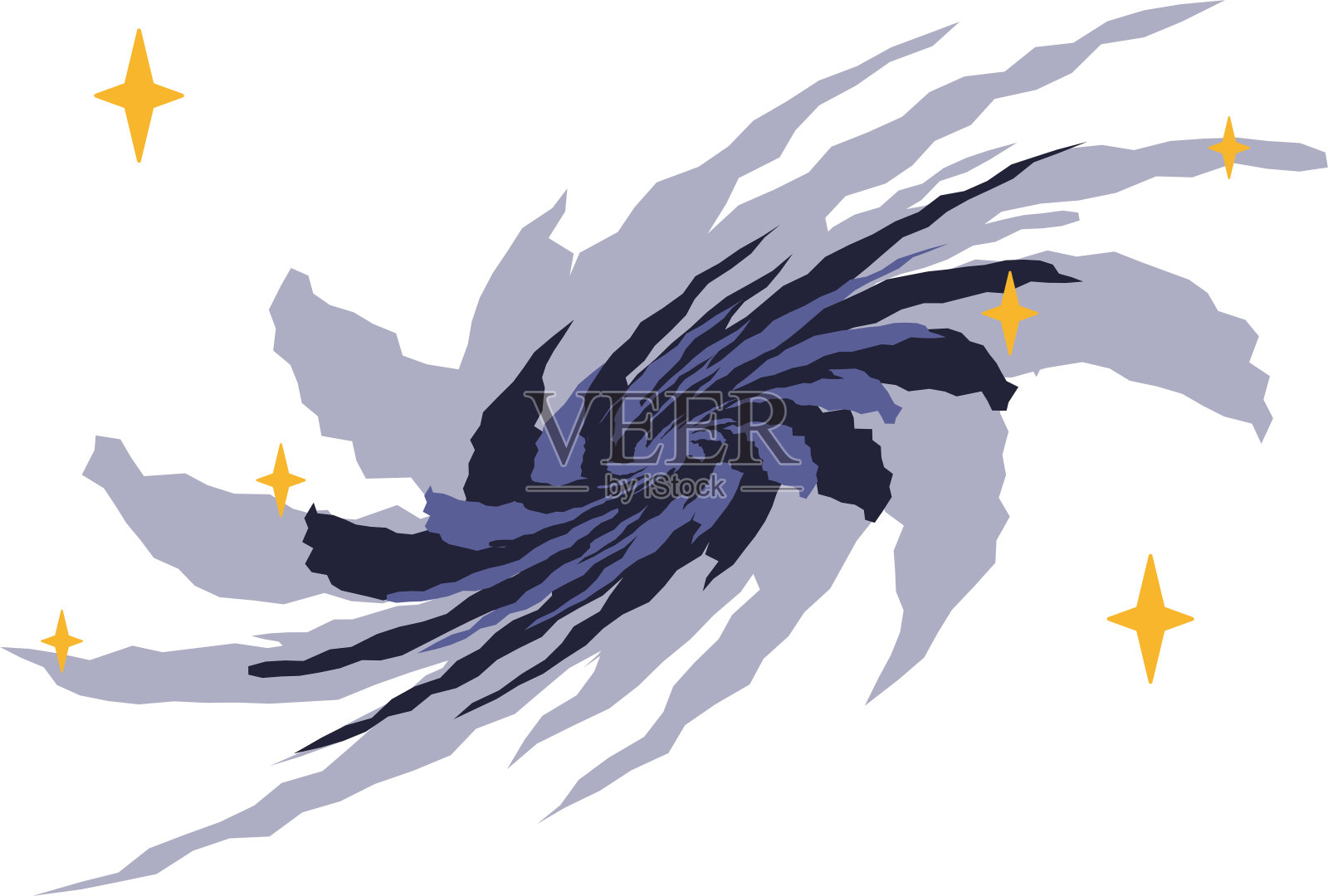 黑洞孤立矢量图。插画图片素材