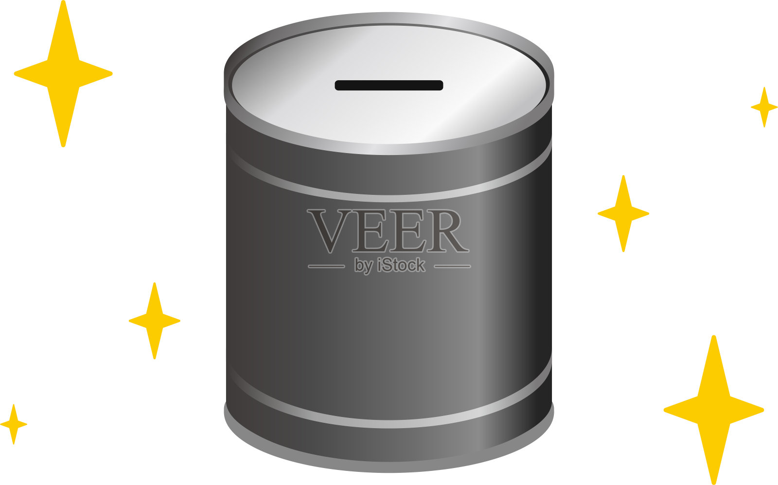 小猪储蓄罐孤立矢量插图插画图片素材