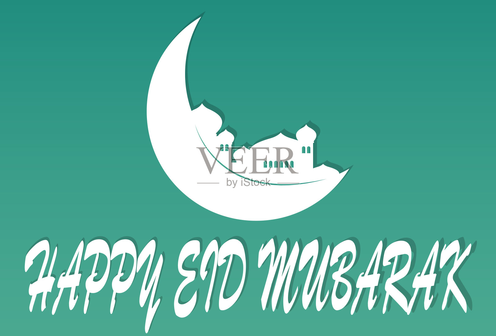 开斋节穆巴拉克-开斋节-开斋节问候-矢量Iliustration设计模板素材