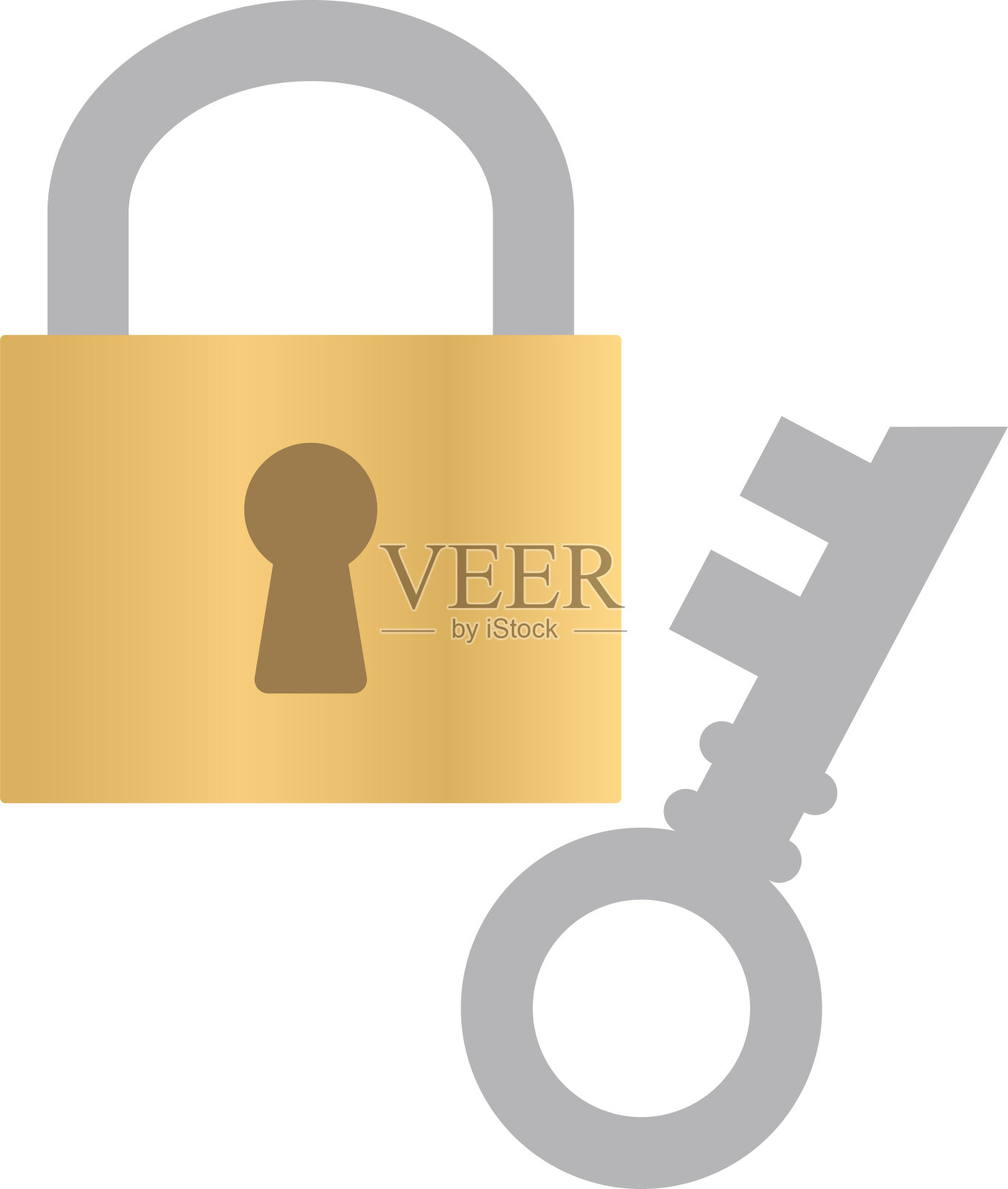 挂锁隔离矢量插图插画图片素材