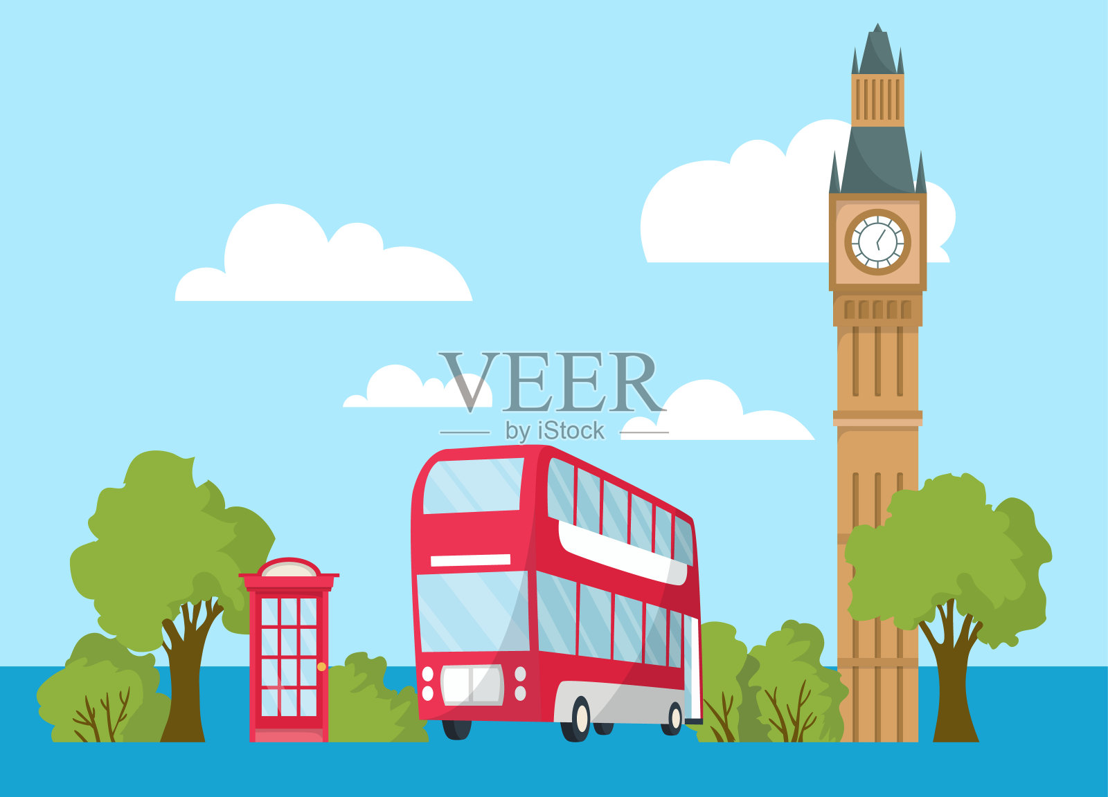 手绘涂鸦英国。设置矢量插图英国图标。欢迎来到伦敦元素。不列颠符号集合插画图片素材