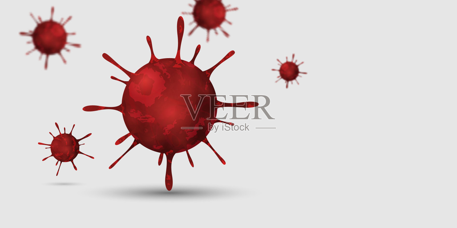 冠状病毒或冠状病毒的概念。新型冠状病毒肺炎插画图片素材