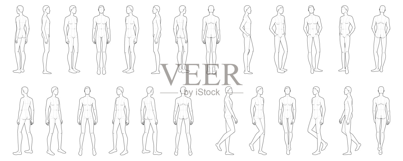 25个男人的时尚模板插画图片素材