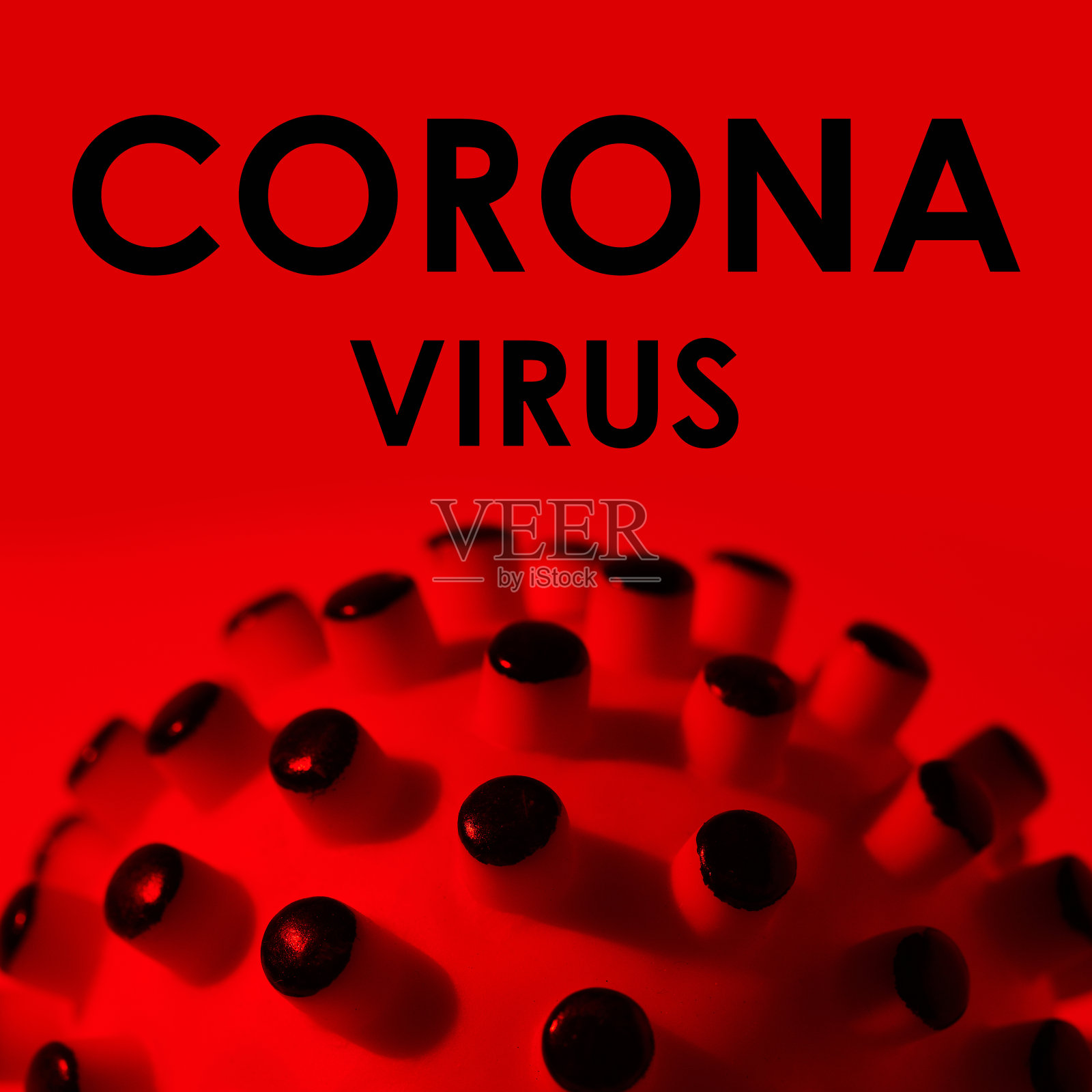 红色背景铭文冠状病毒。世界卫生组织(WHO)介绍了COVID-19 2020的新官方名称:COVID-19 SARS，冠状病毒科，SARS- cov, SARSCoV, MERS-CoV照片摄影图片