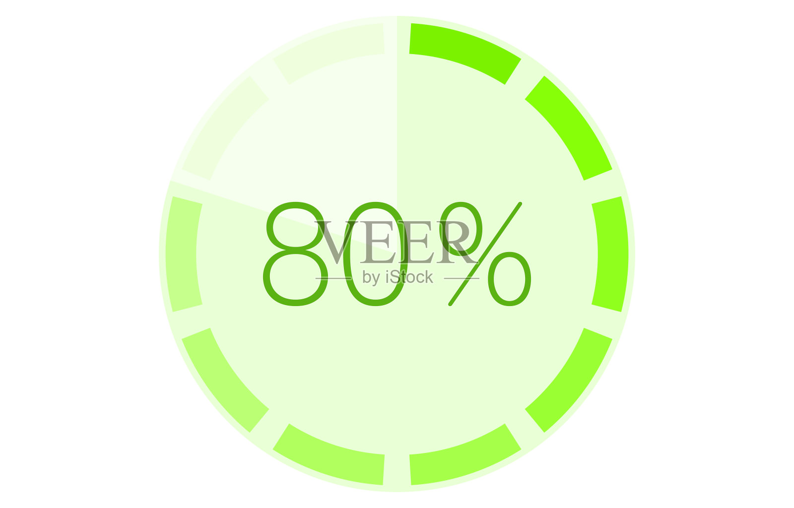 带记忆计的图形，绿色插画图片素材