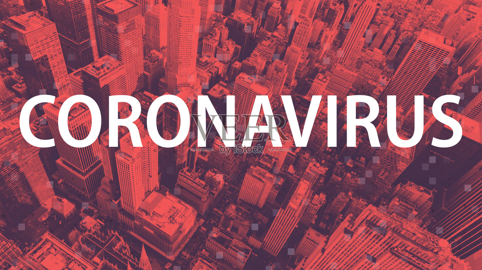 冠状病毒主题，空中城市景观照片摄影图片
