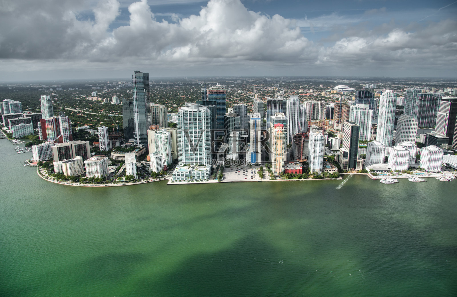 迈阿密城市鸟瞰图照片摄影图片