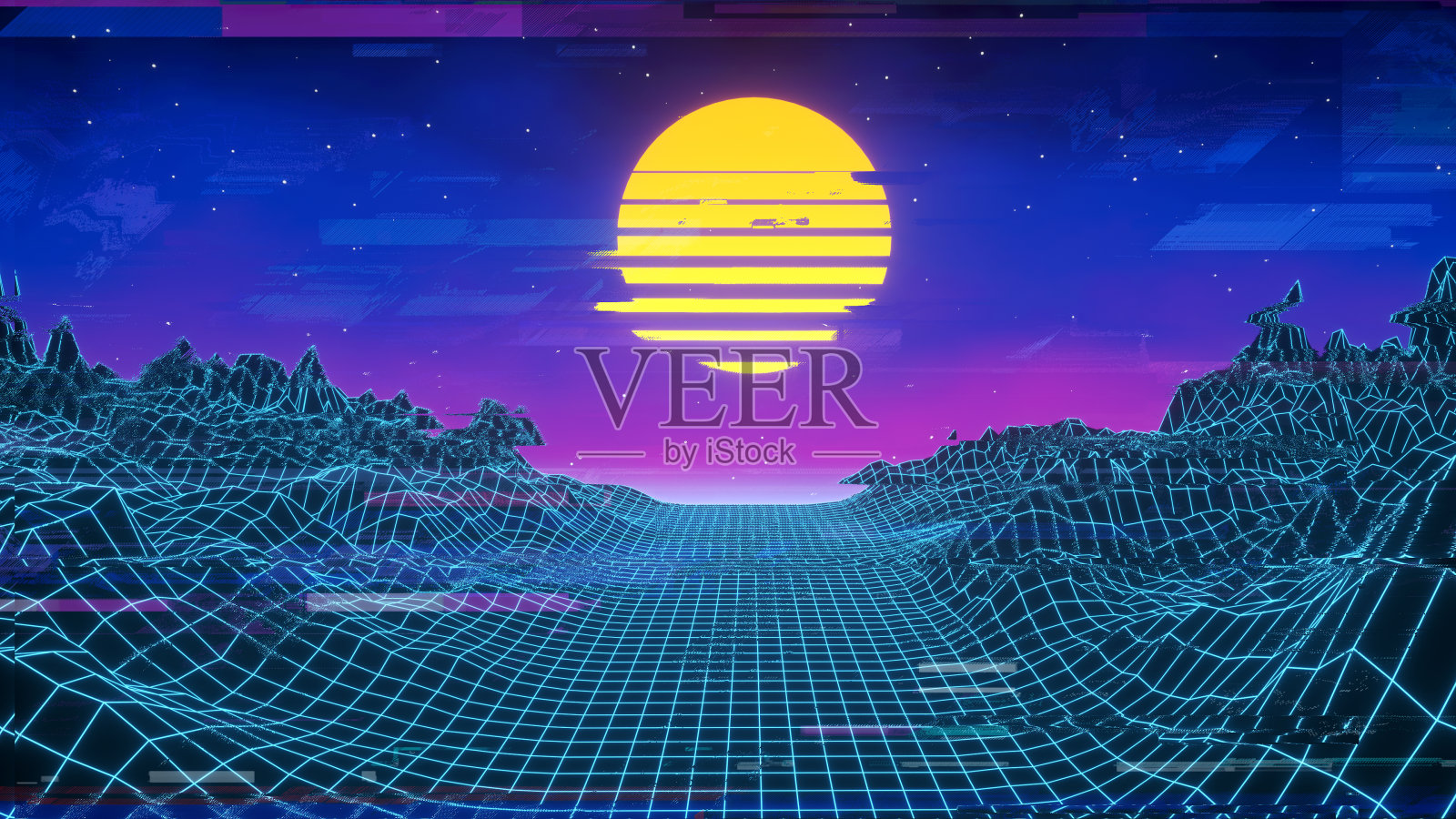 Synthwave复古的背景照片摄影图片