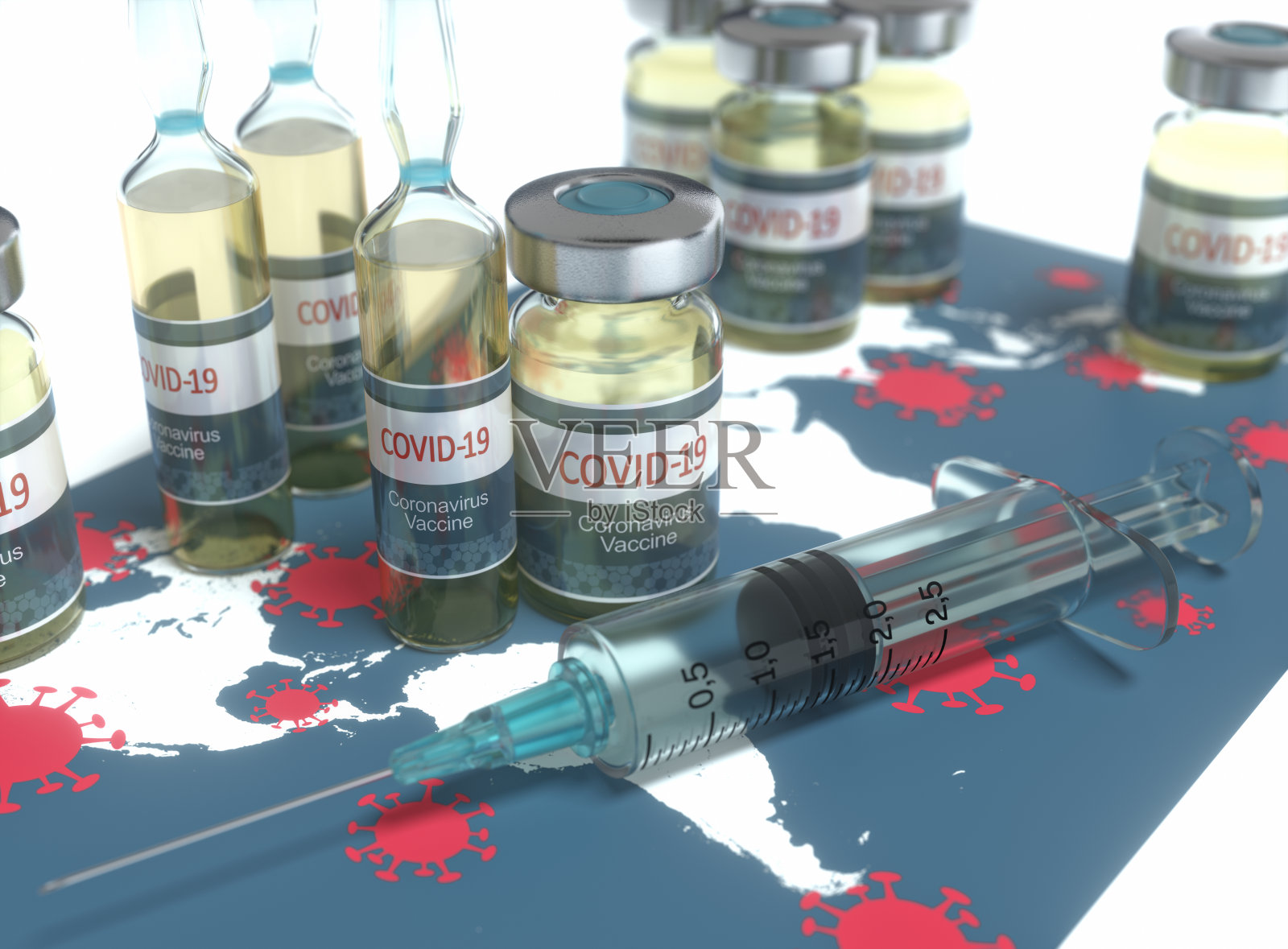 Covid-19冠状病毒2019-nCoV疫苗照片摄影图片