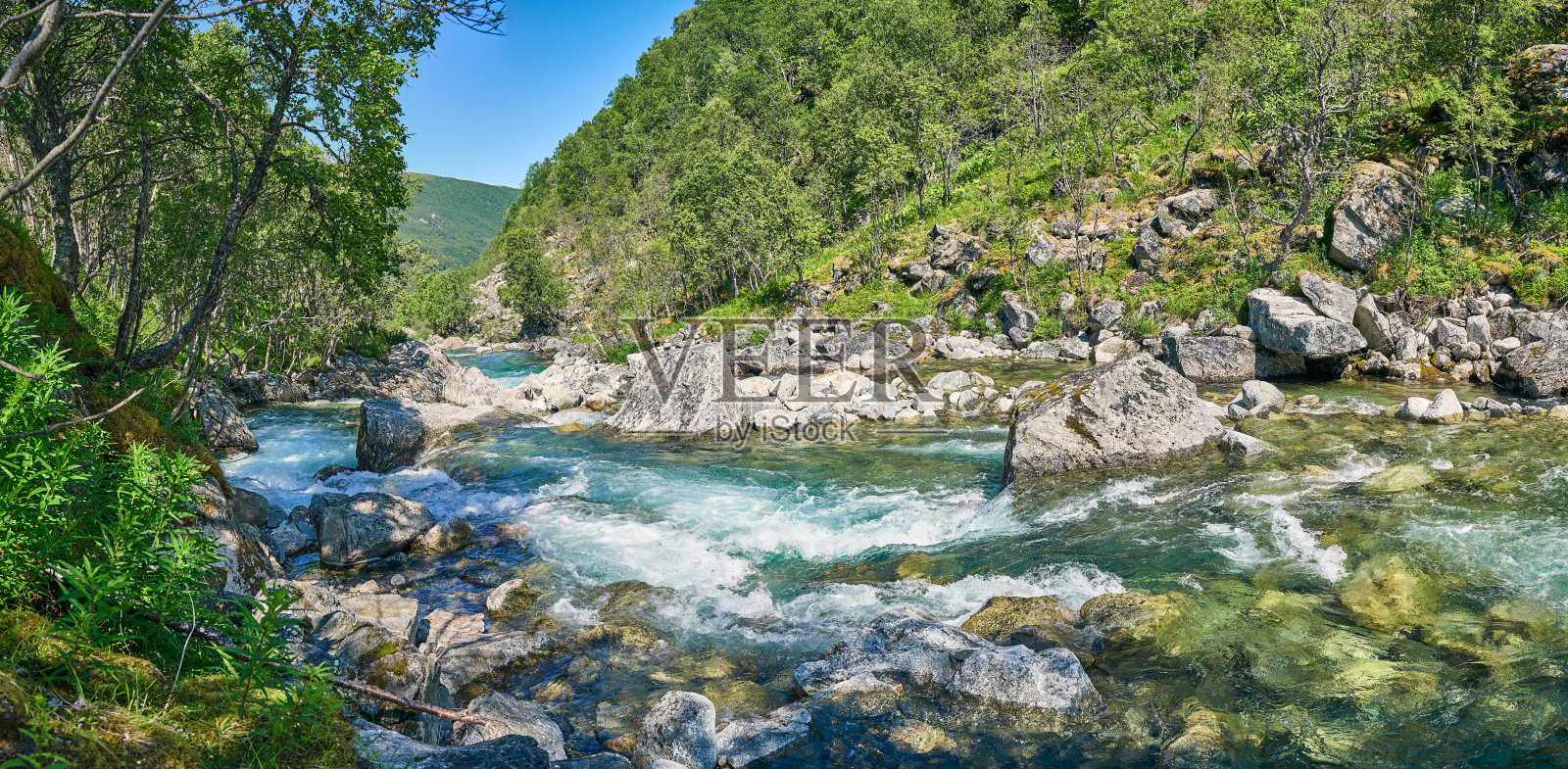 山区河流照片摄影图片