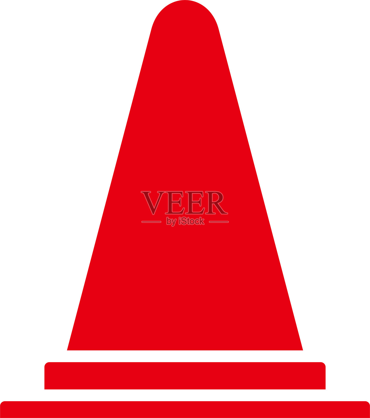 交通锥孤立矢量图设计元素图片