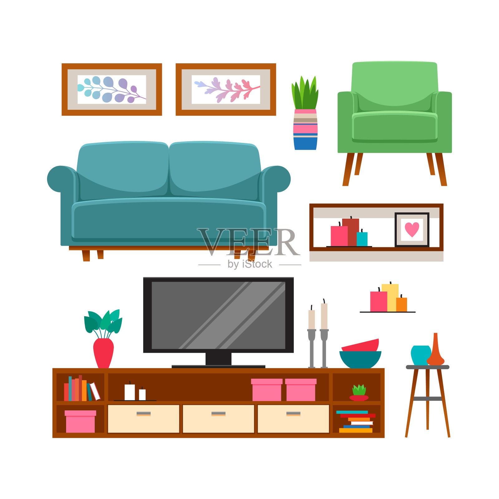 家具及家居配件插画图片素材